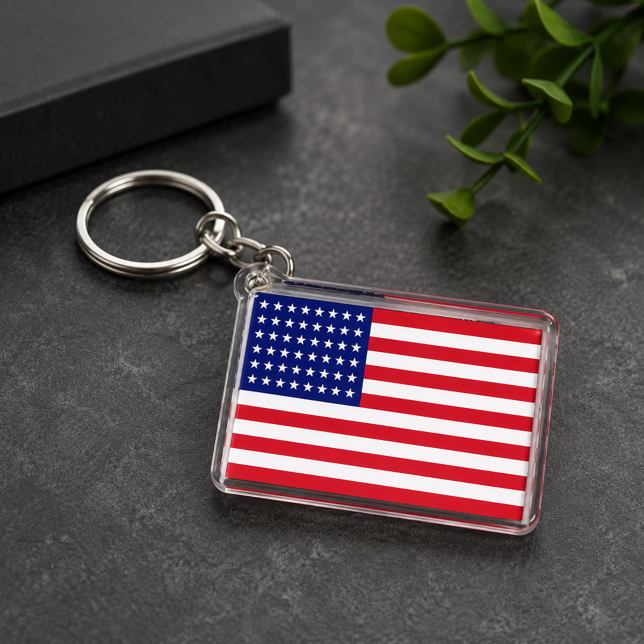 American Flag Keychain – Patriotic USA Gift for Keys, Backpack & Bags
