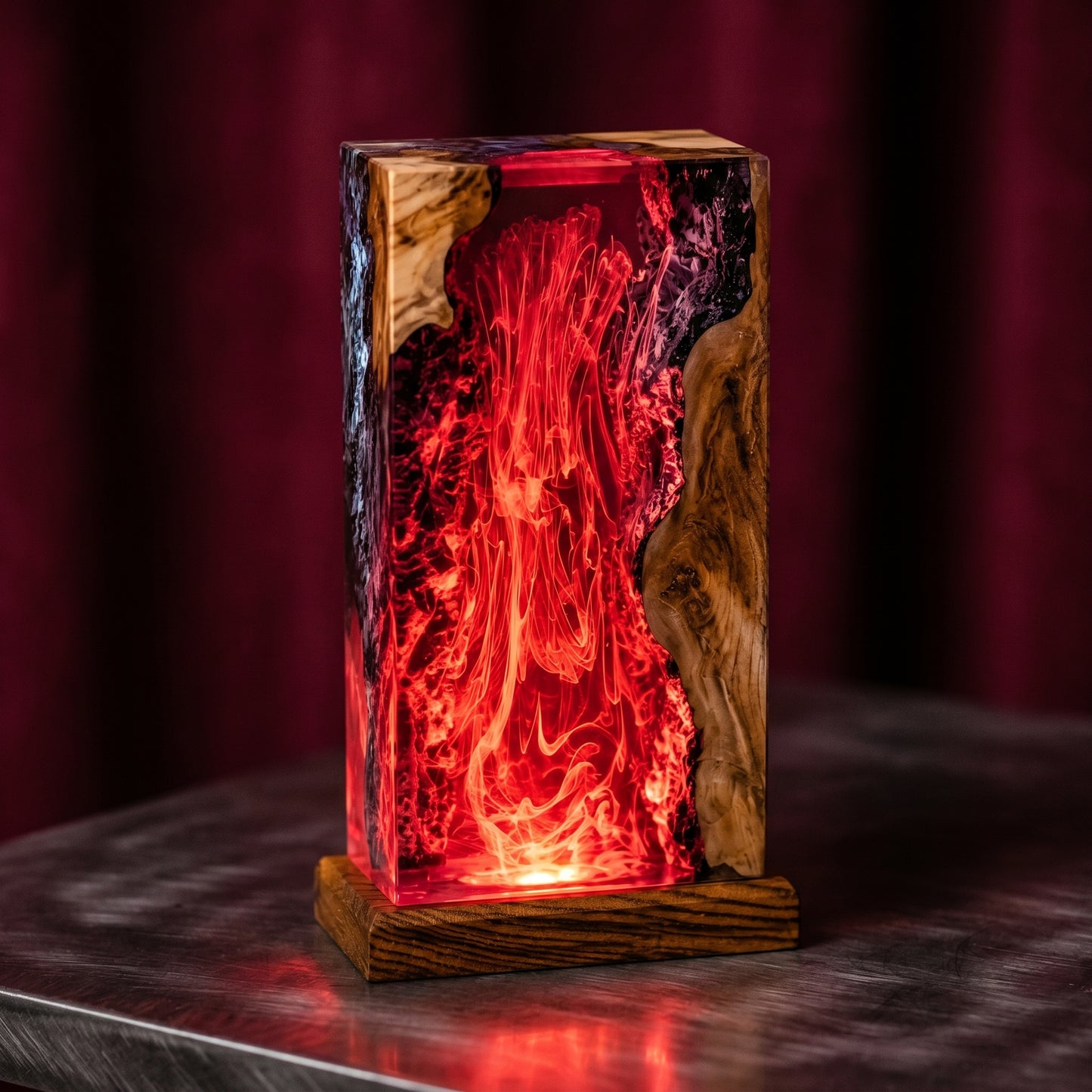 Resin Lamp Deep Blue Sea – Handmade Ambient Night Light & Modern Home Decor