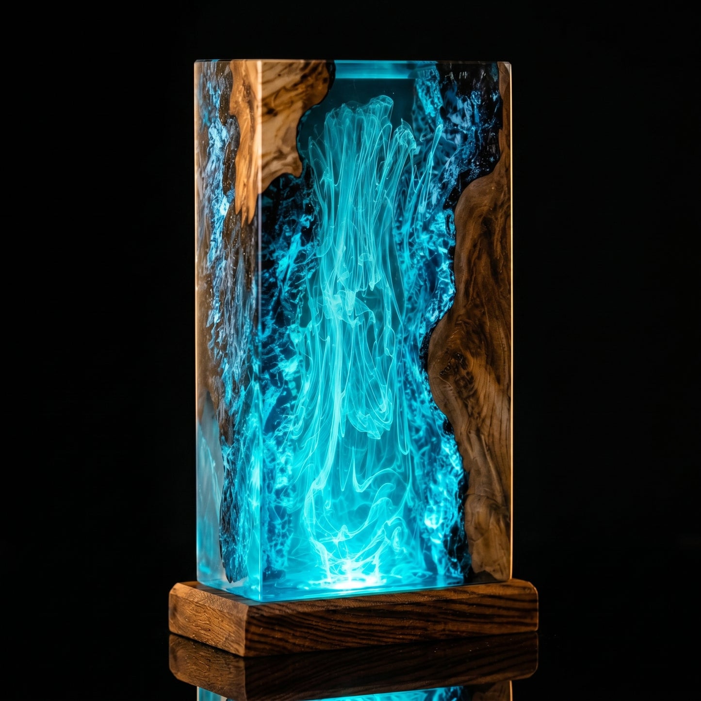 Resin Lamp Deep Blue Sea – Handmade Ambient Night Light & Modern Home Decor