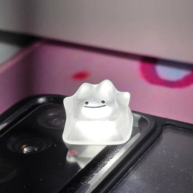 Crystal Blob Artisan Keycap, Custom Resin Keycap for RGB Mechanical Keyboard, Handmade Translucent Design