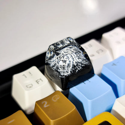 Fuji Mountain Artisan Keycap, SA Profile Resin Keycap for Custom Mechanical Keyboard, Handmade Design