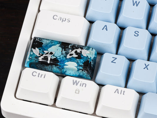 Blue Koi Fish SA Profile Keycap, Handmade Artisan Keycap, Custom Resin Cherry MX Keycaps