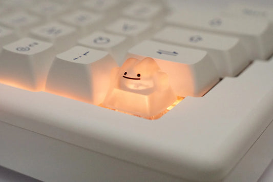 Crystal Blob Artisan Keycap, Custom Resin Keycap for RGB Mechanical Keyboard, Handmade Translucent Design