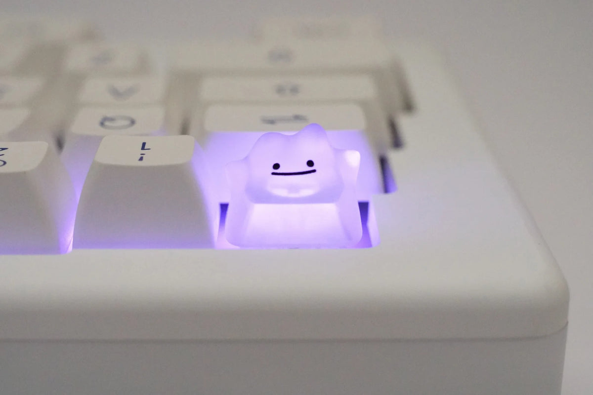 Crystal Blob Artisan Keycap, Custom Resin Keycap for RGB Mechanical Keyboard, Handmade Translucent Design