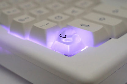 Crystal Blob Artisan Keycap, Custom Resin Keycap for RGB Mechanical Keyboard, Handmade Translucent Design