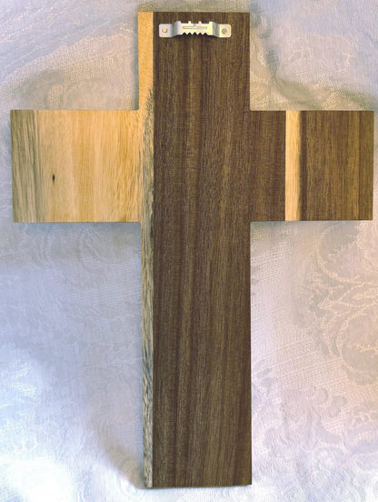 God’s Grace Pressed Flower Resin Cross, Handmade Wooden Christian Wall Decor, Traditional Latin Cross Decoration
