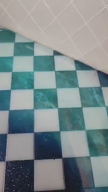 Handmade Purple Resin Chess Set with Floral Epoxy Board and Elegant Artistic Chess Pieces