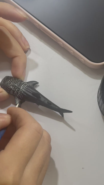 Whale Shark Cave Resin Lamp – Handmade Ocean Night Light & Coastal Decor